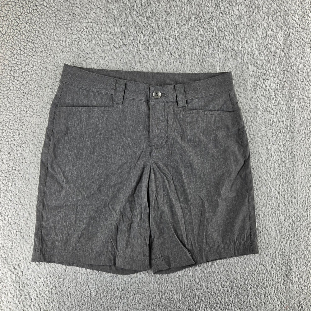Eddie Bauer Travex Shorts Womens 4 Gray Heather Active Hiking Shorts Outdoor